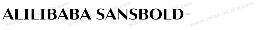 Alilibaba SansBold字体转换